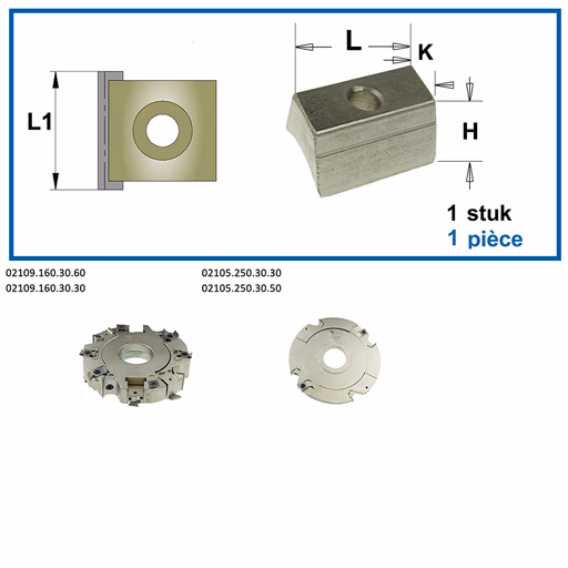 Spanblok L=26mm L1=30mm K=11mm