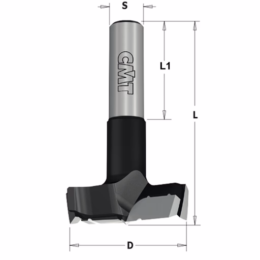 Cilinderkopboor D=25, rechts S=10mm L=70mm L1=26mm · 369.250.41