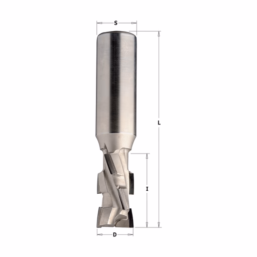 Diamant frees met scherende snij-plaketten D=20mm L=85mm I=27mm Z2+2 (6 DP+1 HW)