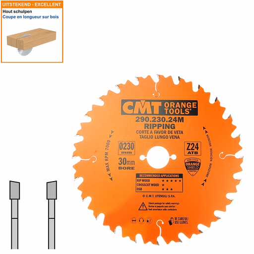 Schulpzaag voor draagbare machines D=230mm B=30mm K=2,8mm P=1,8mm