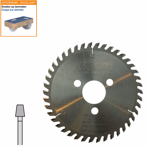 Conische voorritszaag met hardmetalen tanden D=215mm B=50mm P=3,2mm Z42