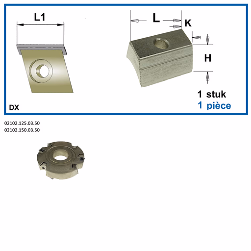 Spanblok rechts L=27mm K=11mm