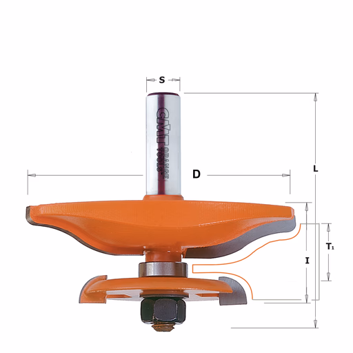 Horizontale bossingfrees met ondersnijmes, HW D=89mm L=78mm I=28,6mm · 990.524.11