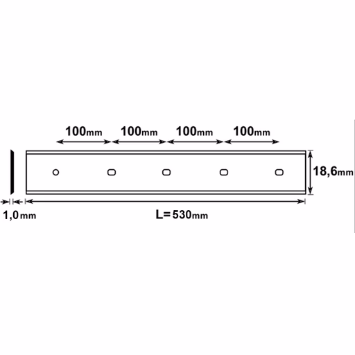 Brück schaafmes HPS 530x18,6x1,0