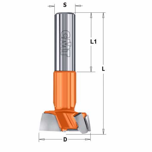 Cilinderkopboor D=26, links L=57,5mm · 317.260.42