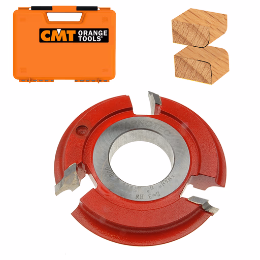 Dubbele holle radiusfrees met gebraseerde plaketten in HW D=140mm B=50mm Hd=35mm