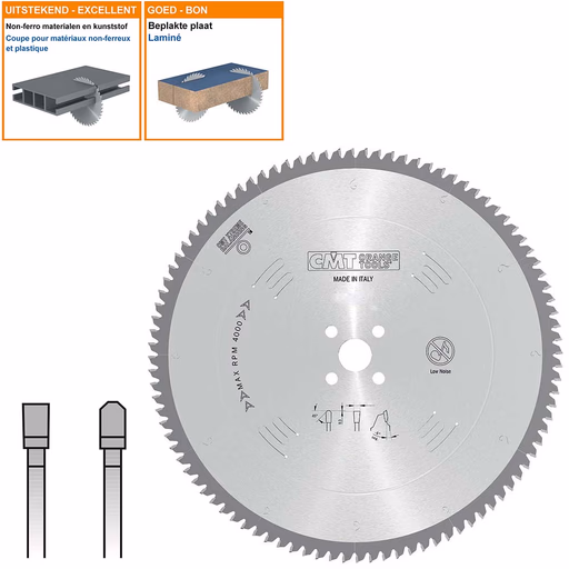 Cirkelzaag voor non-ferro metalen en harde materialen D=350mm K=3,6mm P=3mm Z108 · 297.108.14P