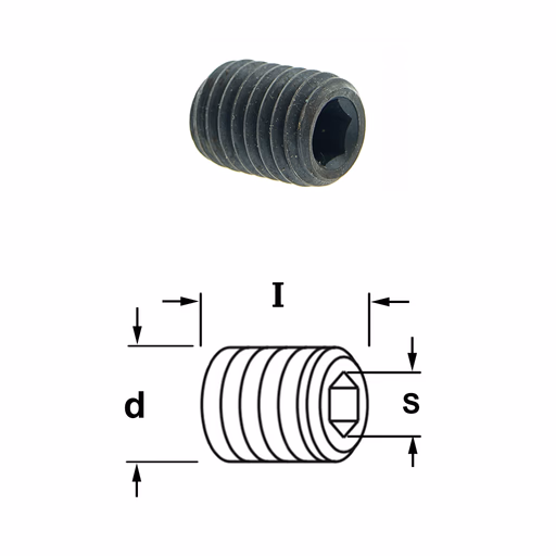 Inbusbout I=10mm d=M6