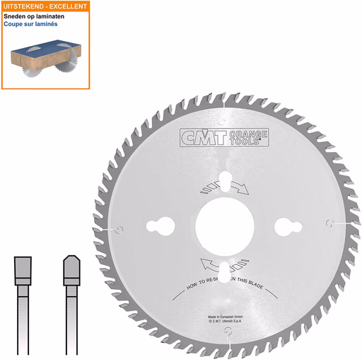 Opdeelcirkelzaagblad met hardmetalen tanden D=400mm B=60mm K=4,4mm Z72