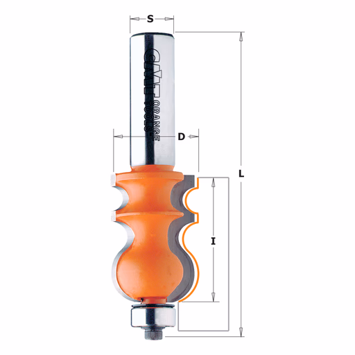 Universele frees met kogellager, HW D=23,8mm L=83,8mm I=35mm