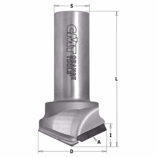 Diamant V-groeffrees D=38mm L=75mm I=9mm Z2