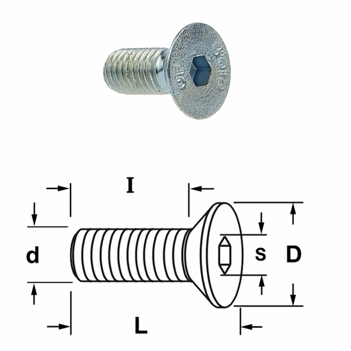 Conische D=10mm S=3mm L=12mm I=9mm
