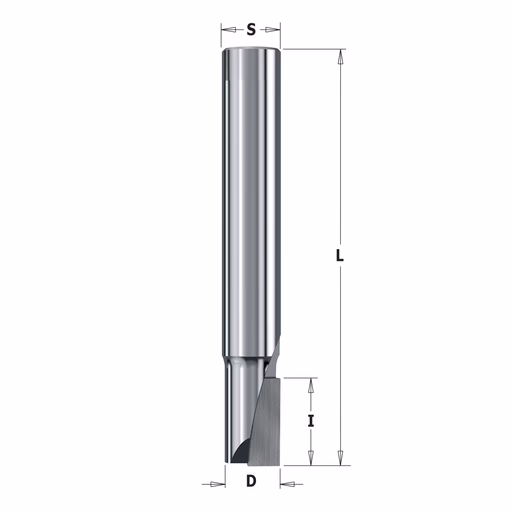 Diamant frees met een positief scherende snij-plakket D=8mm S=8mm