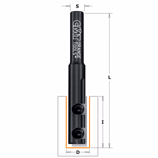 Rechte groeffrees, HWM D=12,7mm L=89mm I=29,5mm