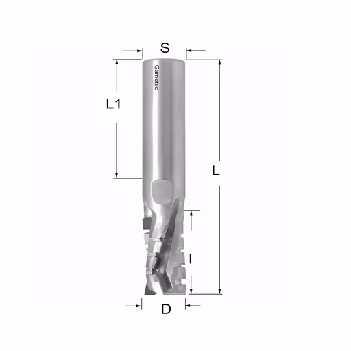 Diamantfrees negatieve PCD Z3+1 Turbo D=16mm L=78mm I=25mm (13+1 PCD)