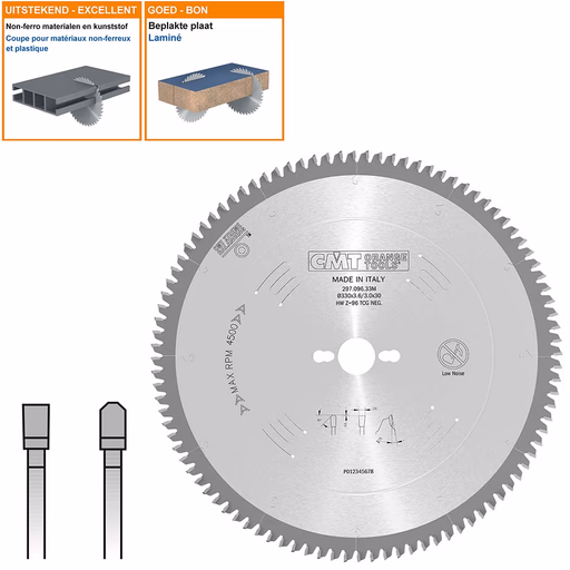 Cirkelzaag voor non-ferro metalen en harde materialen D=330mm K=3,6mm P=3mm Z96 · 297.096.33M