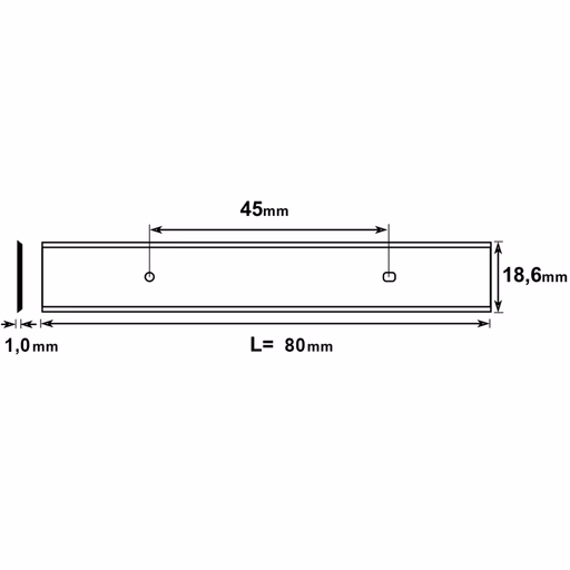 Brück schaafmes HPS 80x18,6x1,0