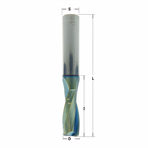 Positieve spiraalfrees, HWM + coating D=12mm S=12mm L=80mm I=32mm · 191.120.41