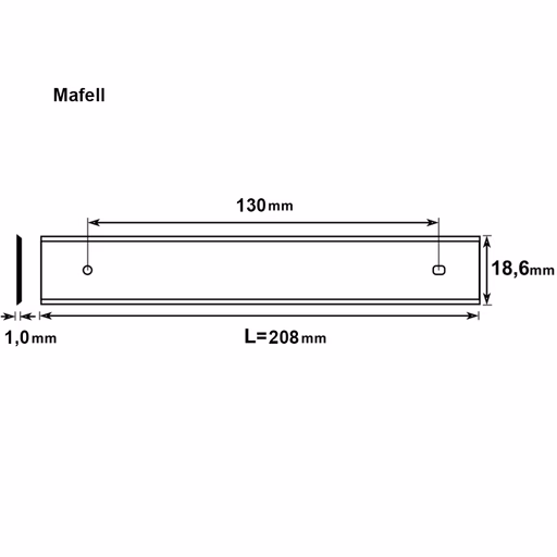 Brück schaafmes Kobalt 208x18,6x1,0