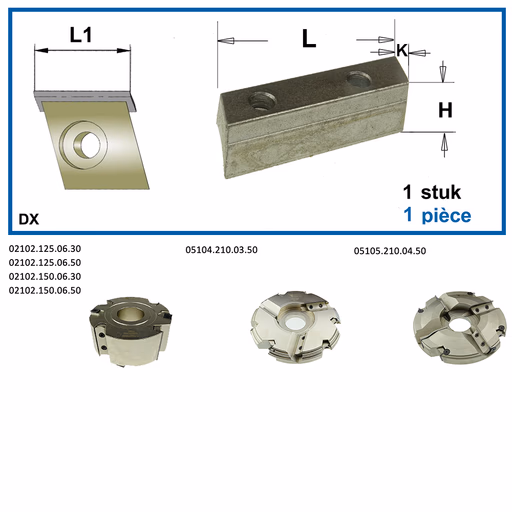 Spanblok rechts L=56,5mm K=11mm · 695.022.DX