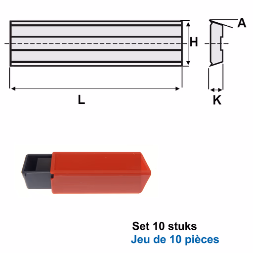 HWM wisselmessen VERSOFIX" (per 10 st.)" L=50mm K=1,5mm H=10mm