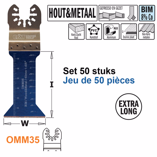 Multitoolzaagblad voor hout en metaal, 42mm · OMM35-X50