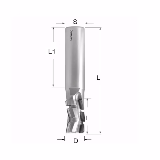 Diamantfrees negatieve PCD Z3+1 Nesting Turbo S=16mm L=86mm I=25mm (8+1 PCD)