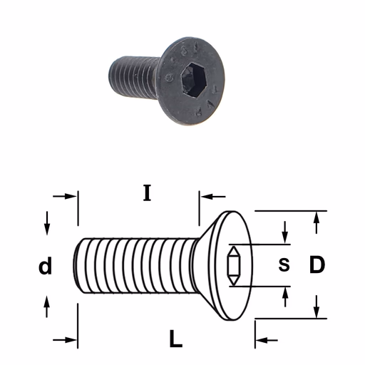 Conische D=12mm S=4mm L=16mm I=12mm