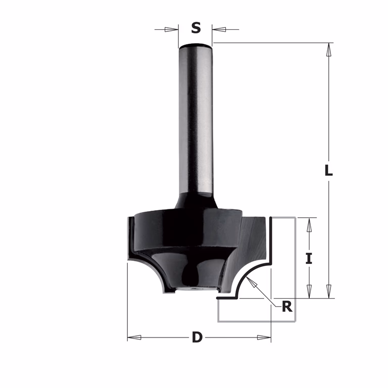 Afrondfrees (contractor), HW D=25,4mm S=8mm