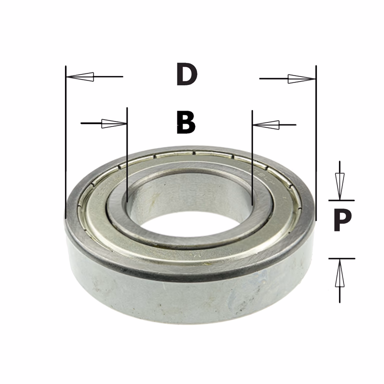 Standaard kogellager D=80mm B=40mm P=18mm