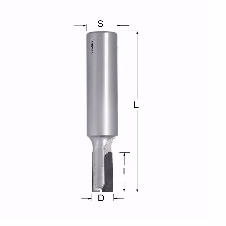 Diamantfrees met negatieve en positieve snij-plakket PCD Z2+1 D=8mm S=12mm L=60mm I=15mm