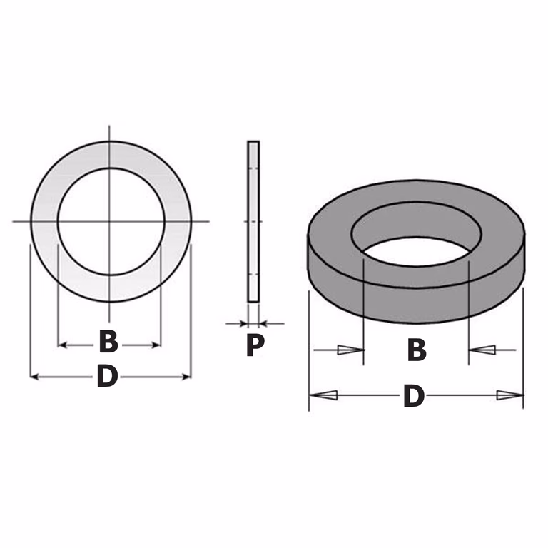 Stelring voor verlijmfrees D=60mm B=40mm