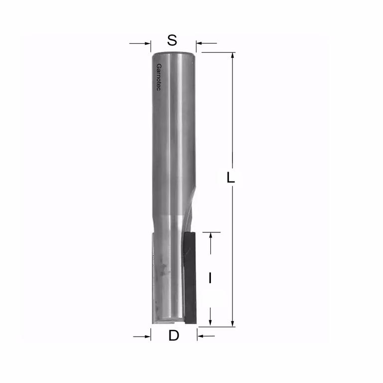 Diamantfrees met negatieve en positieve snij-plakket PCD Z2+1 D=12mm S=12mm L=70mm I=20mm