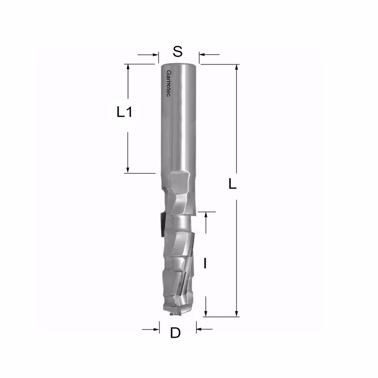 Diamantfrees PCD Z1+1 D=16mm L=114mm I=55mm (6 PCD+1 HM) · 140.363.62