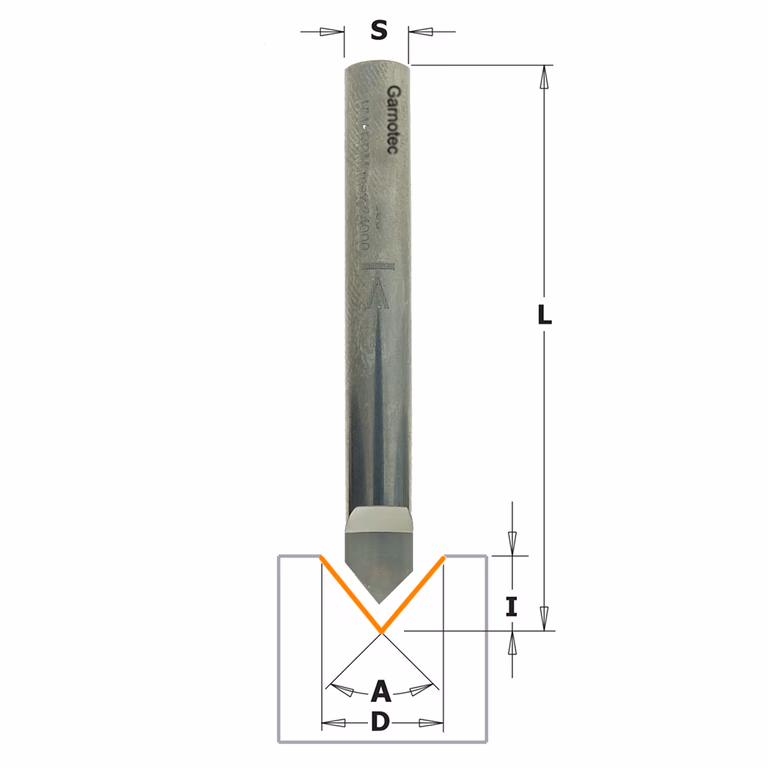 V-groeffrees I=10mm A=90° Z1