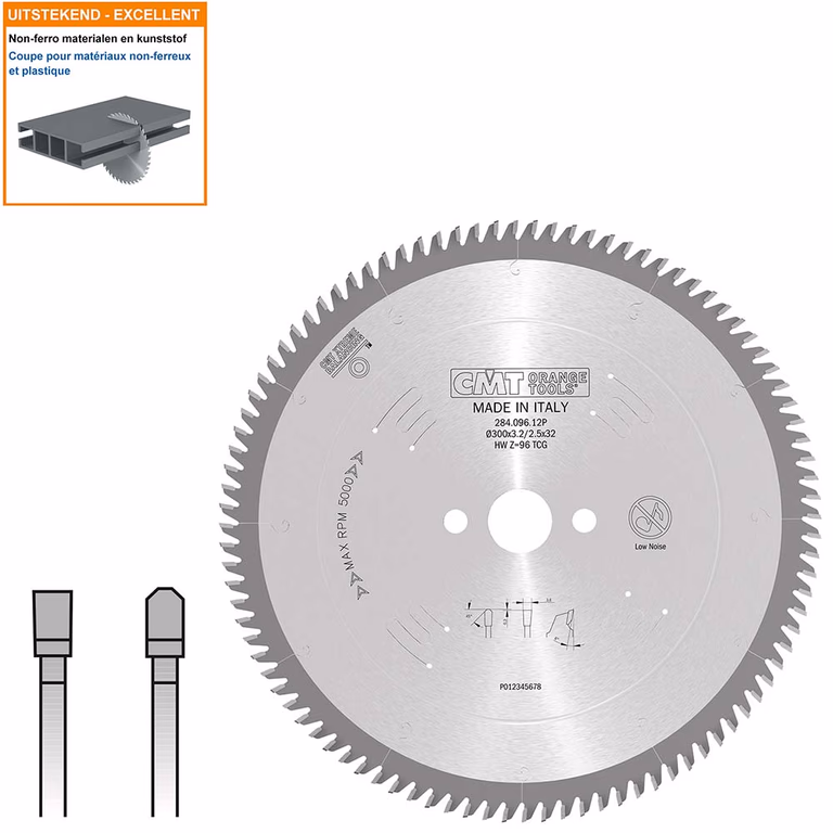 Cirkelzaag voor non-ferro metalen D=300mm K=3,2mm P=2,5mm Z96