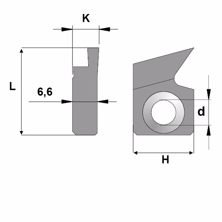 Enkel groefprofiel rechts L=23mm K=7mm · 790.917.A1