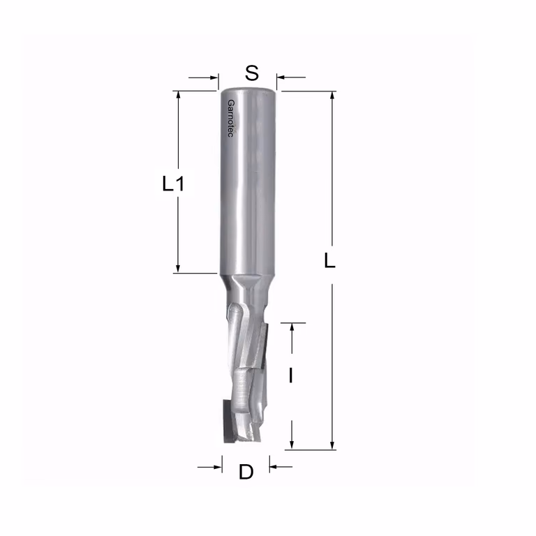 Diamantfrees PCD Z1+1 D=10mm L=76mm I=25mm (3 PCD+1 HM)