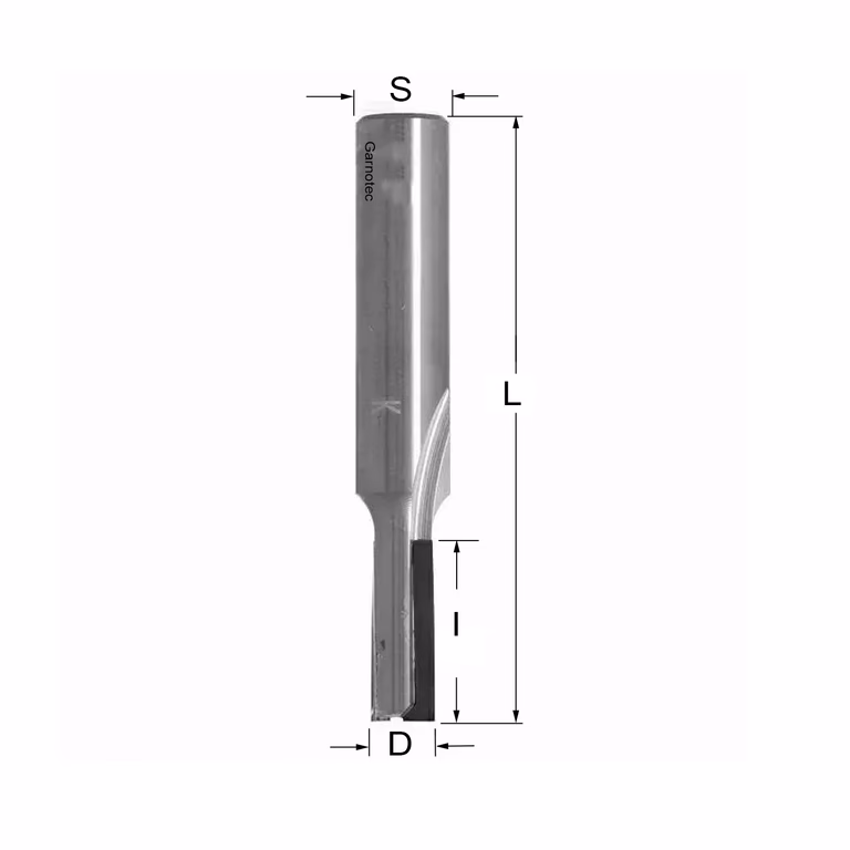 Diamantfrees met negatieve snij-plakket PCD Z2 D=8mm S=12mm L=70mm I=22mm