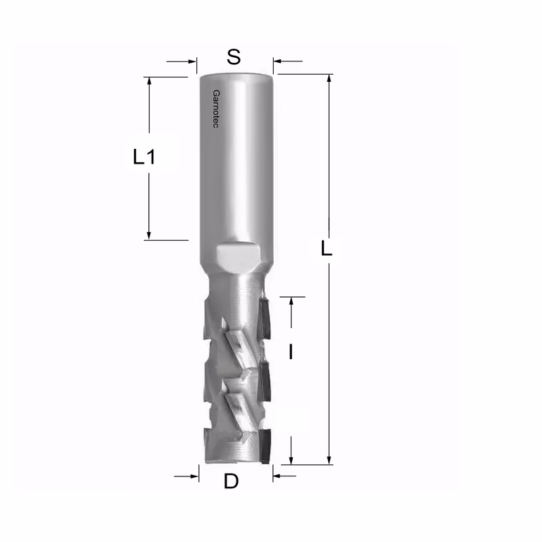 Diamantfrees PCD Z2+2 Nesting PRO D=18mm S=18mm L=105mm I=43mm