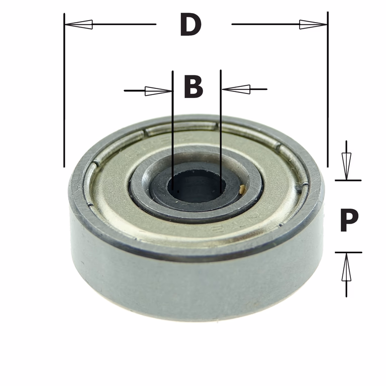 Standaard kogellager D=22,2mm B=4,76mm P=7,5mm