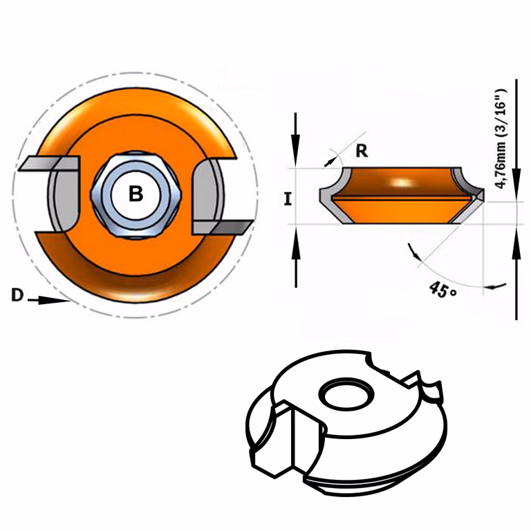 Schijffrees, HW D=38,1mm B=8mm I=12,7mm · 822.030.11