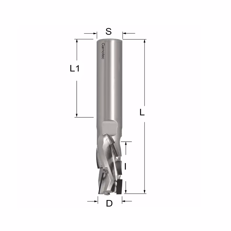 Diamantfrees negatieve PCD Z3+1 Nesting D=12mm L=70mm I=22mm (7+1 PCD)