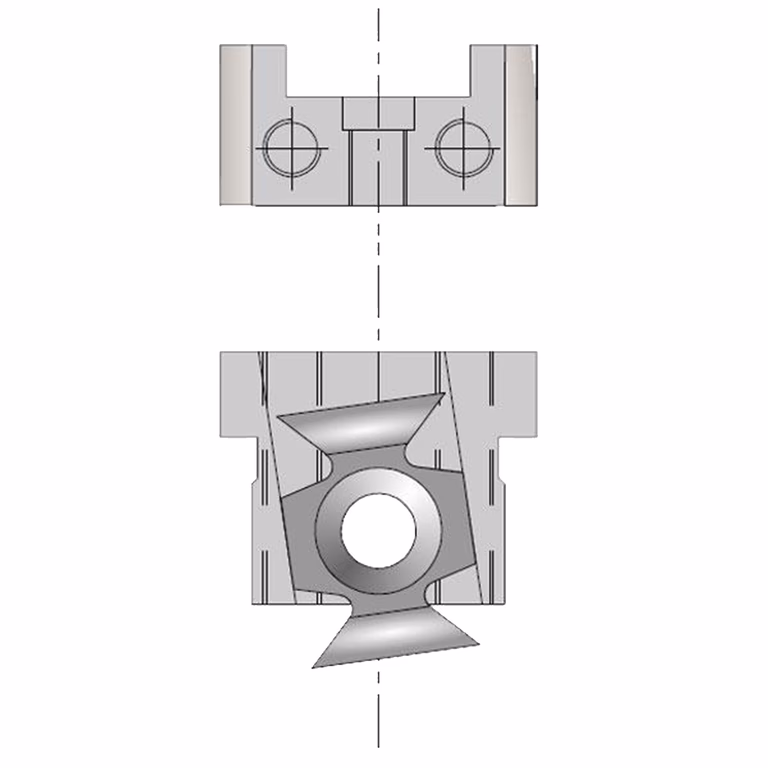 Afschuin- oprond- groeftand houder rechts · 695.960.A1