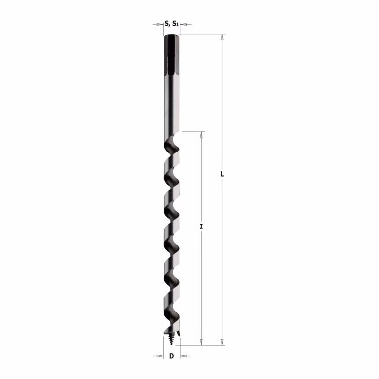Spiraalboor HW (slangeboor), rechts D=12mm