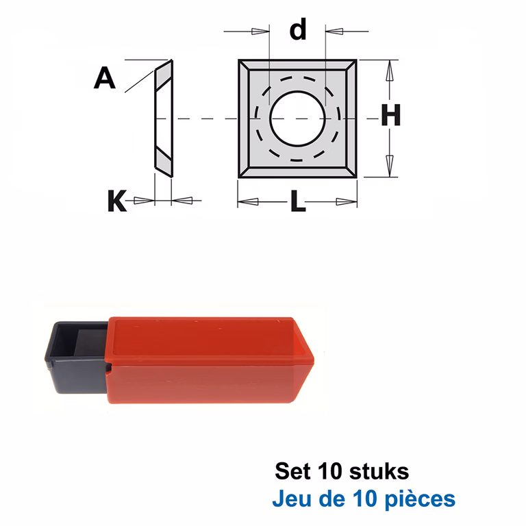 HWM reserve mes (per 10 st.) L=14mm K=2mm Z4