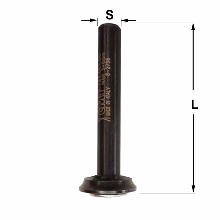 Spindel zonder kogellager (met blokkeringsring) S=8mm