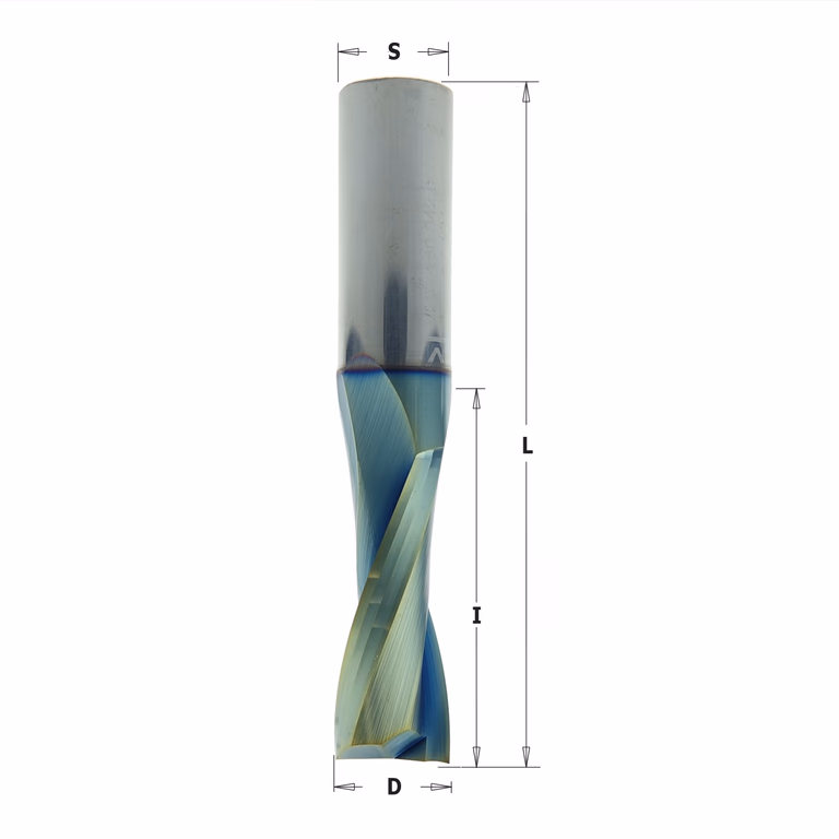 Positieve spiraalfrees, HWM + coating D=16mm S=16mm L=80mm I=32mm · 191.160.41