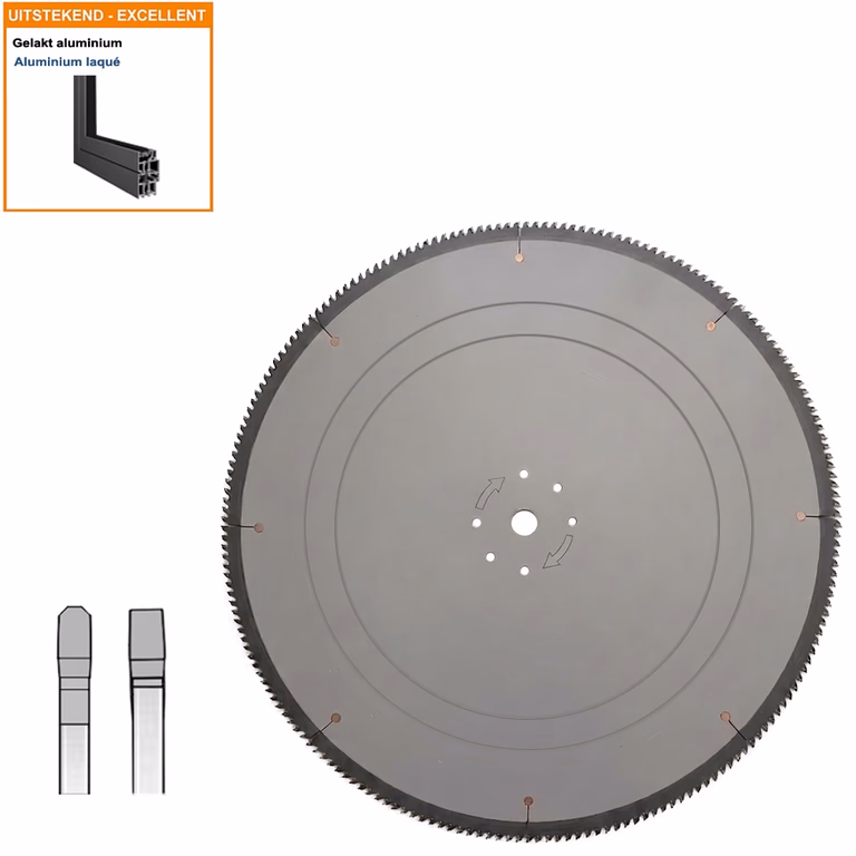 Radcut speciaal zaagblad voor gelakte alu-profielen D=700mm K=4mm P=3,4mm Z200