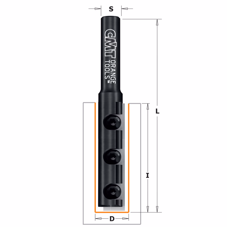 Rechte groeffrees, HWM D=14mm S=12mm L=96mm I=50mm